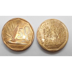 SOUTH AFRICA 50 Cents 1993