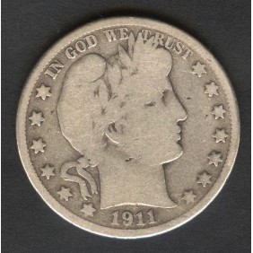 USA Half Dollar Barber 1911 D
