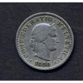 SWITZERLAND 5 Rappen 1900