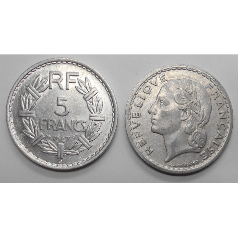 France 5 Francs 1947b Lavrillier