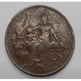 FRANCE 5 Centimes 1898