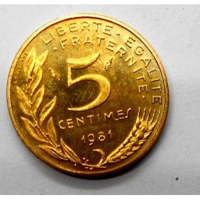 FRANCE 5 Centimes 1981