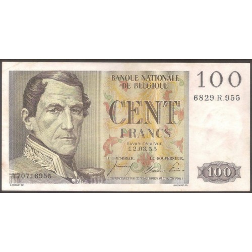 BELGIUM 100 Francs 12.03.1955