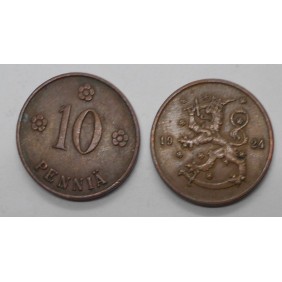 FINLAND 10 Pennia 1924