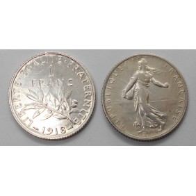 FRANCE 1 Franc 1918 AG
