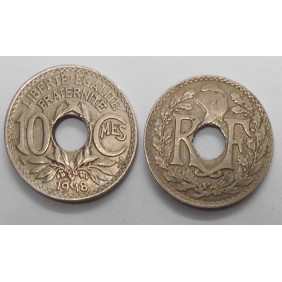 FRANCE 10 Centimes 1918