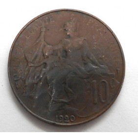 FRANCE 10 Centimes 1920 Br.
