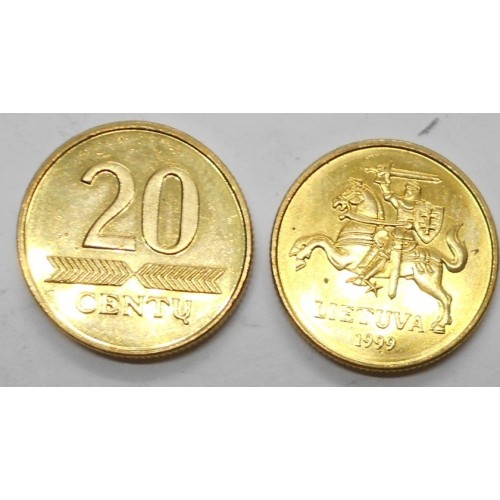 LITHUANIA 20 Centu 1999