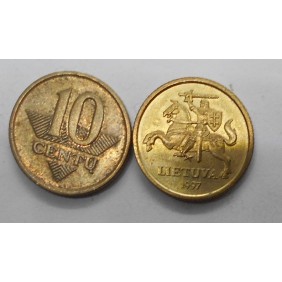 LITHUANIA 10 Centu 1997