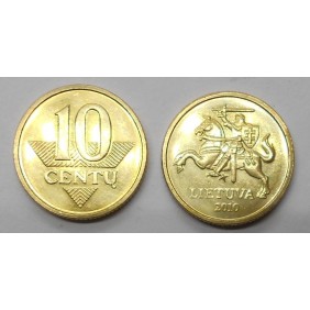 LITHUANIA 10 Centu 2010
