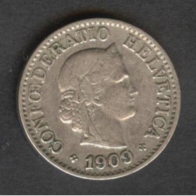 SWITZERLAND 10 Rappen 1909