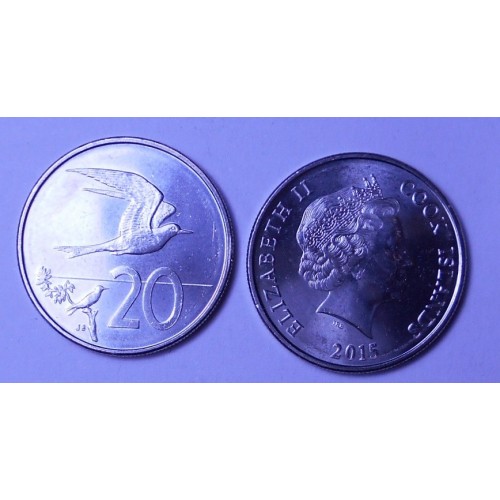 COOK ISLANDS 20 Cents 2015