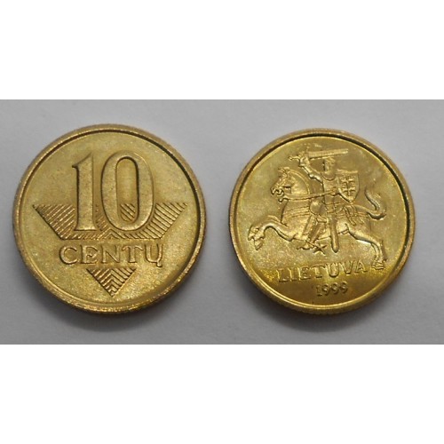LITHUANIA 10 Centu 1999