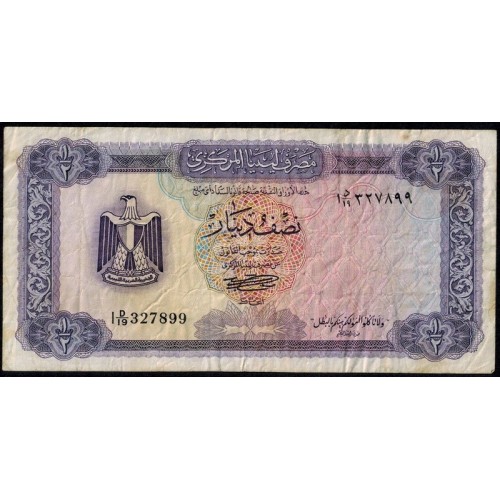 LIBYA 1/2 Dinar 1972