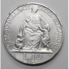 VATICANO 10 Lire 1948