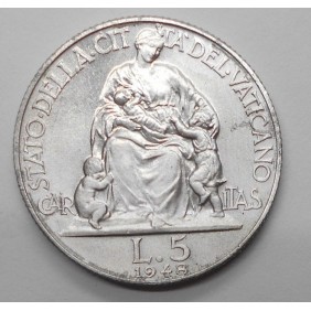 VATICANO 5 Lire 1948