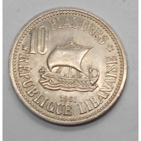 LEBANON 10 Piastres 1961