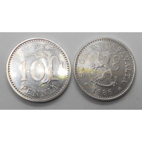 FINLAND 10 Pennia 1986