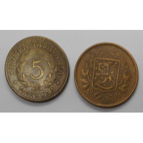 FINLAND 5 Markkaa 1946