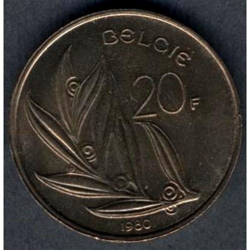 BELGIUM 20 Francs 1980 Belgie