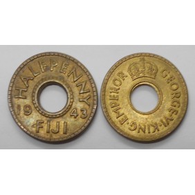 FIJI 1/2 Penny 1943