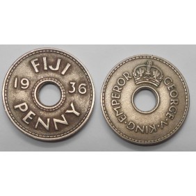 FIJI 1 Penny 1936 George V