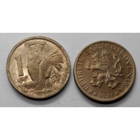 CZECHOSLOVAKIA 1 Koruna 1946