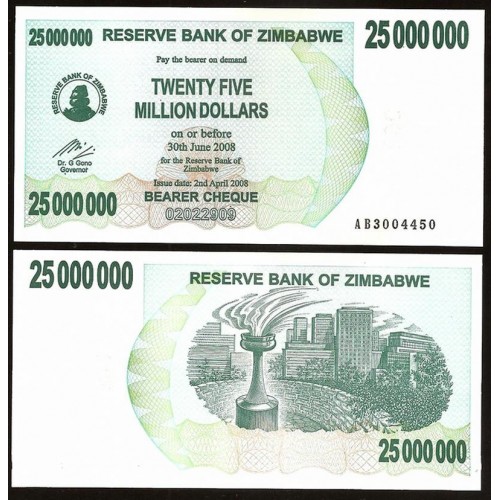 ZIMBABWE 25.000.000 Dollars...
