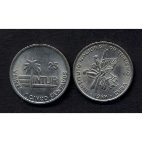 CUBA 25 Centavos 1989