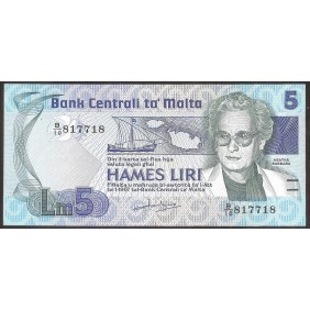 MALTA 5 Liri L. 1967 (1986)