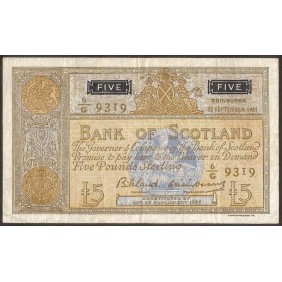 SCOTLAND 5 Pounds 1961
