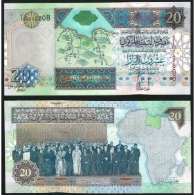 LIBYA 20 Dinars 2002