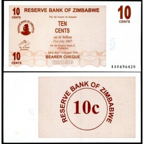 ZIMBABWE 10 Cents 2006 (2007)