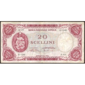 SOMALIA 20 Scellini 1962