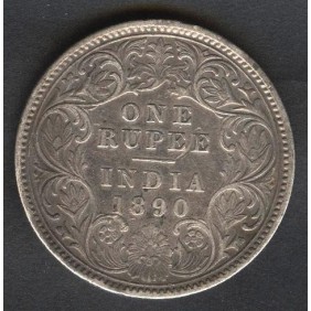 BRITISH INDIA 1 Rupee 1890...