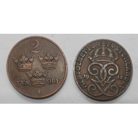 SWEDEN 2 Ore 1915