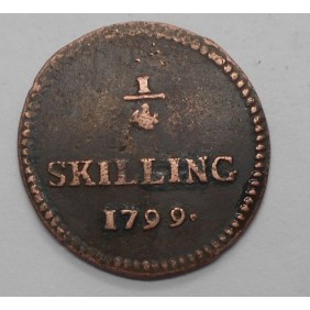 SWEDEN 1/4 Skilling 1799