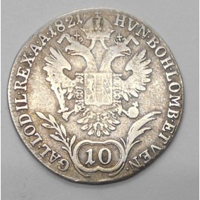 AUSTRIA 10 Kreuzer 1821G AG...