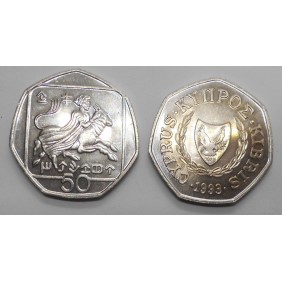 CYPRUS 50 Cents 1993...