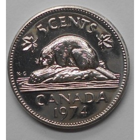 CANADA 5 Cents 1974