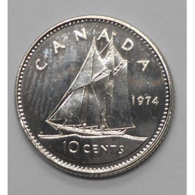 CANADA 10 Cents 1974