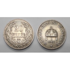 HUNGARY 20 Filler 1907