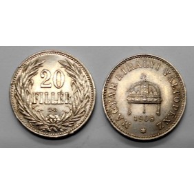 HUNGARY 20 Filler 1908