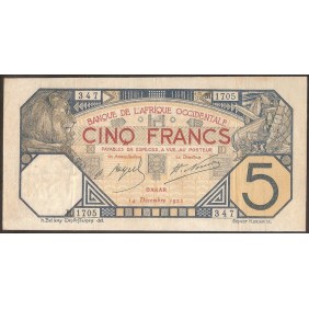FRENCH WEST AFRICA 5 Francs...