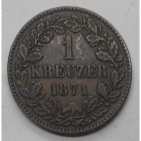 BADEN 1 Kreuzer 1871