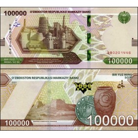 UZBEKISTAN 100.000 Sum 2021