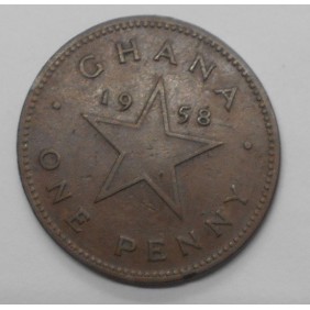 GHANA 1 Penny 1958