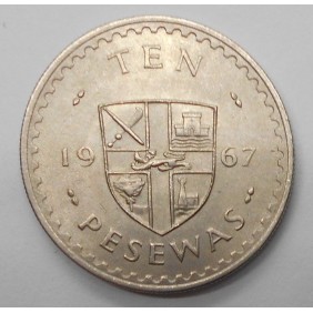GHANA 10 Pesewas 1967