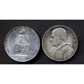 VATICANO Pio XI 10 LIRE AG...