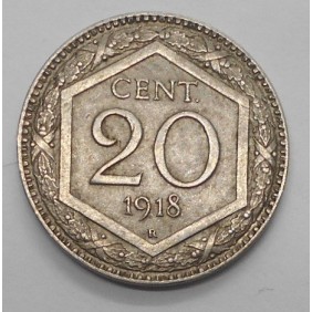 20 CENTESIMI 1918  ESAGONO...